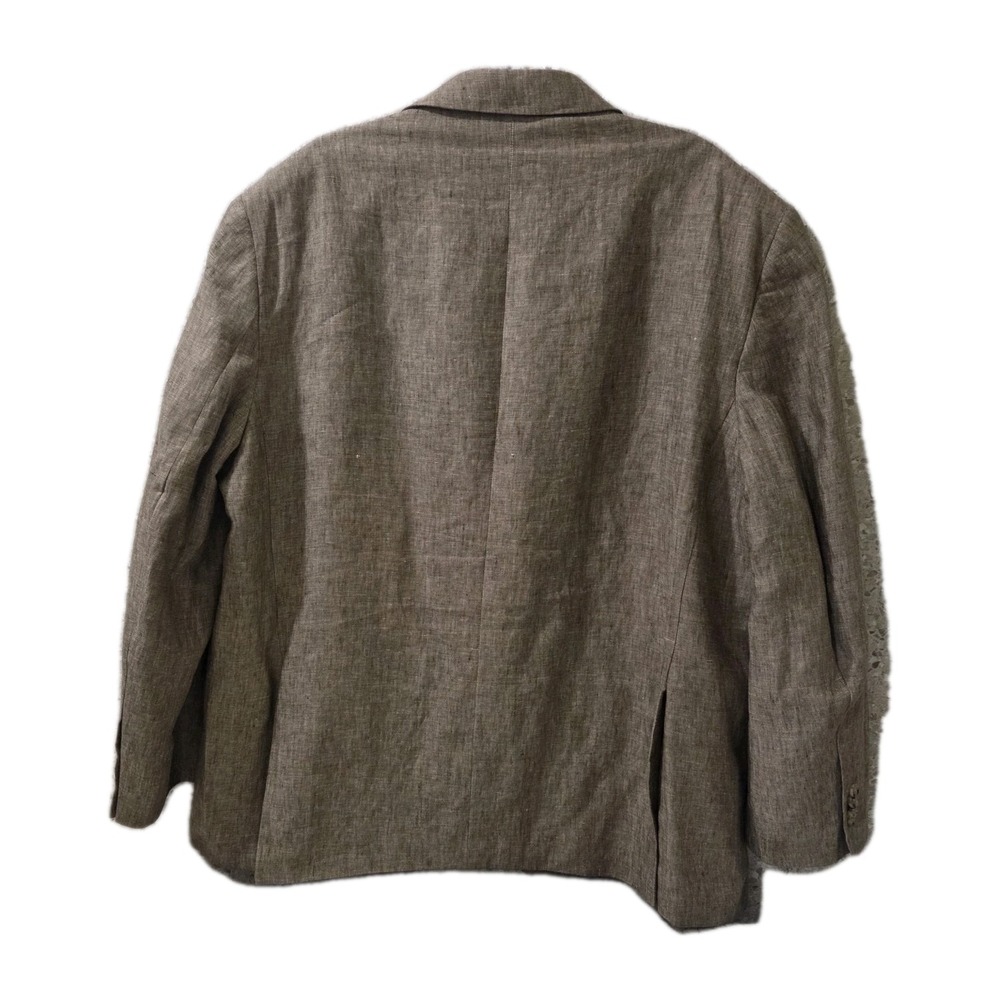 Joseph‎ Abboud Joe 44R Custom Linen Blazer Tan Sport Coat Double Vent 48 Chest - Picture 11 of 11